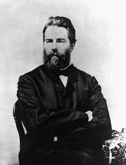 El escritor Herman Melville (hacia 1880).