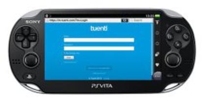 La aplicación de Tuentie en la pantalla de la PlayStation Vita.