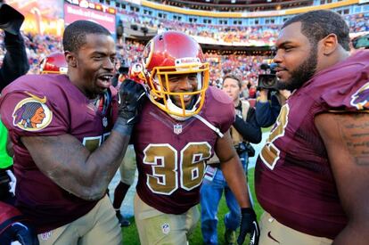 Jugadores del equipo de los Redskins de Washington.  