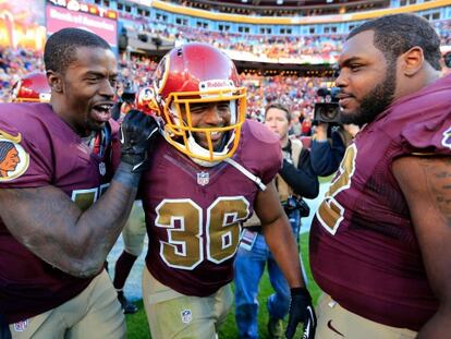 Jugadores del equipo de los Redskins de Washington.  