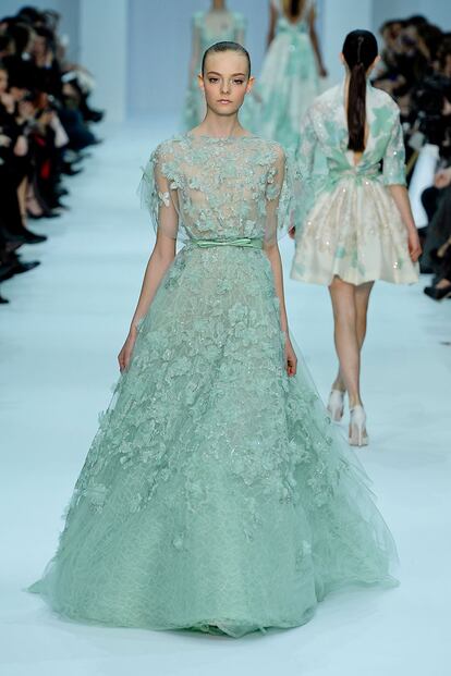 Las princesas de color de fresa de Elie Saab