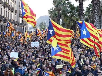 Manifestación independentista del pasado marzo en Barcelona.