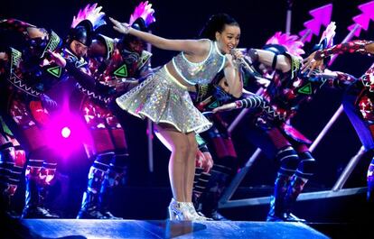 Katy Perry, sobre el escenario.