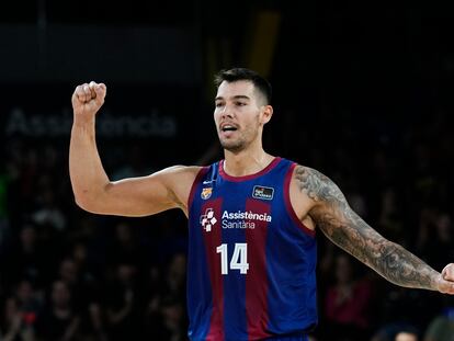 El pívot del Barcelona Willy Hernangómez, durante un partido de Liga Endesa.