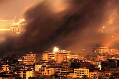 Bombardeos israelíes sobre un suburbio de Beirut