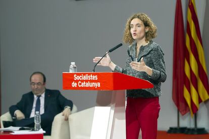 Meritxell Batet i Miquel Iceta, en l'acte d'aquest divendres