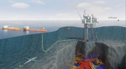 Recreación publicada en la web de Dragados sobre el contrato con Statoil.