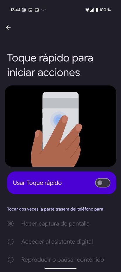Toque rápido Google Pixel