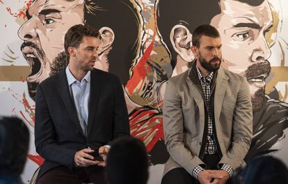 Los hermanos Pau y Marc Gasol.