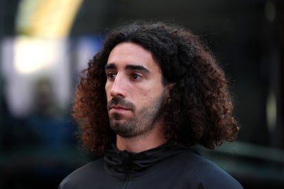 Marc Cucurella, en Londres, antes de un partido con el Chelsea el pasado 13 de septiembre.
