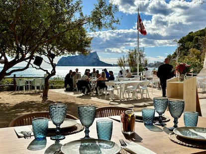 La terraza panorámica del Xiringuito Olalà, en Benissa.