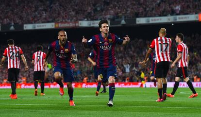 Messi celebra el primer gol