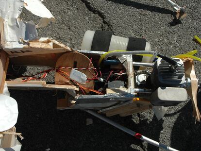 La cavidad practicada en el aparato donde iban ocultos más de dos kilos de hachís.