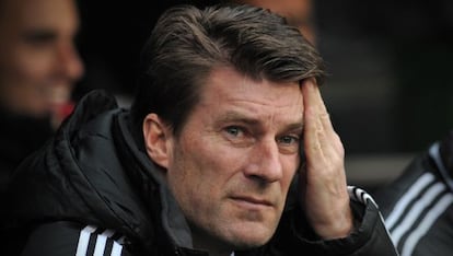 Laudrup, durante un partido del Swansea.