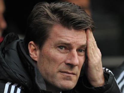 Laudrup, durante un partido del Swansea.