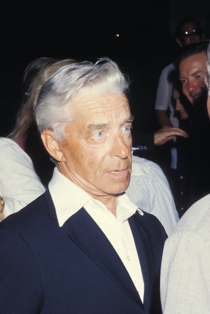 Herbert Von Karajan en Porto Cervo, Italia, en 1981.