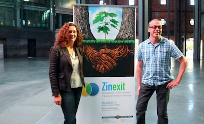 Mónica Hernando y Octavio González, en la presentación de Zinexit.