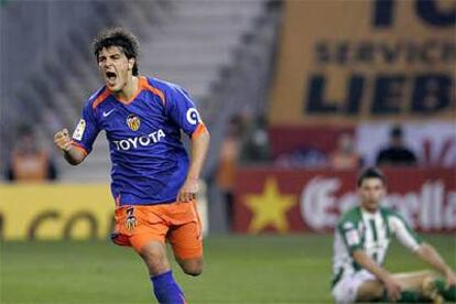 David Villa, en el Valencia-Betis de la pasada temporada.