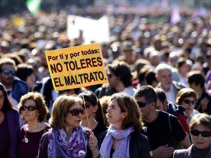 Manifestación en Madrid contra la Violencia Machista en 2015.