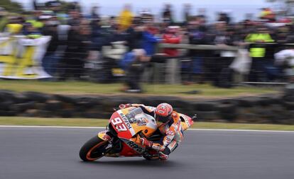 Marc Márquez, durante la sesión de clasificación.