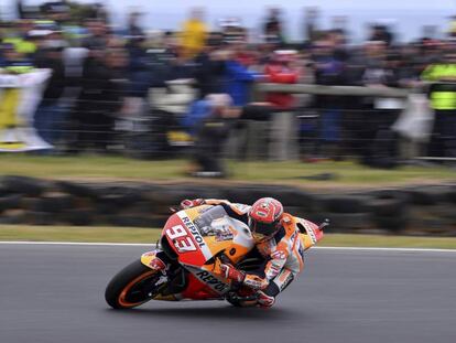 Marc Márquez, durante la sesión de clasificación.