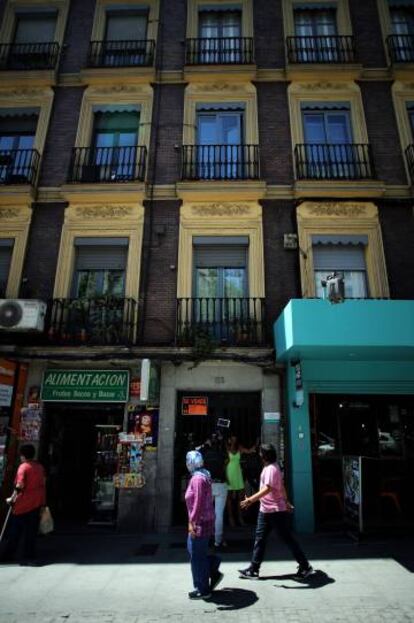 El portal de la calle Atocha de Madrid.