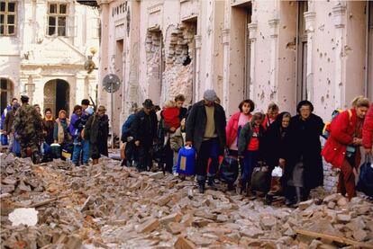 Fotografía tomada en Vukovar, en 1991.