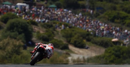 Dani Pedrosa en el circuito de Jerez.