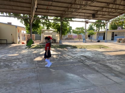 Interior de una escuela en Culiacán, en julio de 2025.