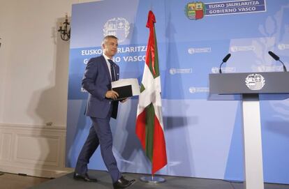 El lehendakari, I&ntilde;igo Urkullu, en el Palacio de Miramar de San Sebasti&aacute;n