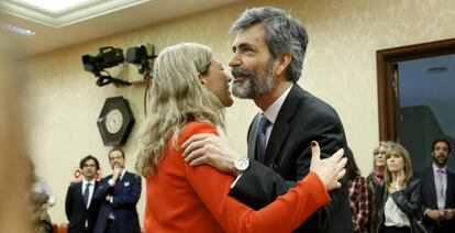 Carlos Lesmes, presidente del Consejo General del Poder Judicial y Victoria Rosell.