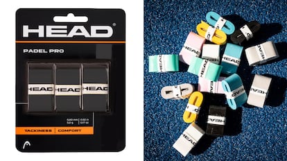 Lote de tres ‘overgrips’ Head Padel Pro.