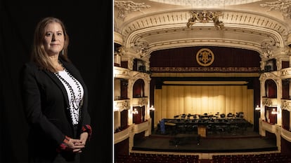 Carmen Gloria Larenas en el Teatro Municipal de Santiago, el 6 de marzo.