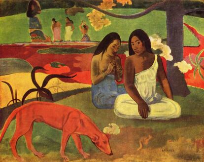 'Arearea', también conocido como 'El perro rojo', de Paul Gauguin.