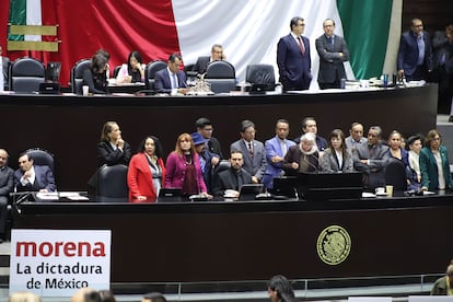 LOlga Sánchez Cordero, diputada de Morena durante el debate en la Cámara de Diputados, el 30 de octubre 2024.