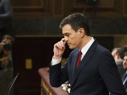 Pedro Sanchez, en su discurso de investidura este martes.