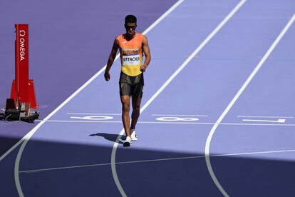 El atleta español Mohamed Attaoui durante los Juegos Olímpicos de París 2024.