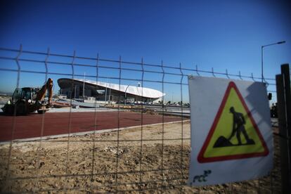 Estado de las obras del estadio Wanda Metropolitano, el 11 de septiembre de 2017.