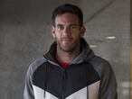 Del Potro posa para la entrevista en la Caja Mágica de Madrid.