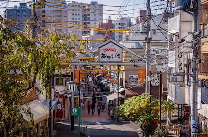 La calle Yanaka en el distrito de Ginza, Japón.
