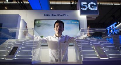 Pete Lau, el consejero delegado de OnePlus, durante el Mobile World Congress.