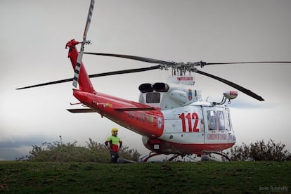 Helicóptero del 112 en una imagen de archivo.