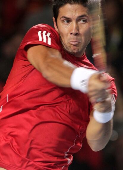 Fernando Verdasco, durante su duelo con Xavier Malisse.