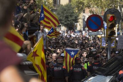 Concentración frente al Tribunal Superior de Justicia de Cataluña.