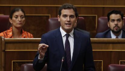 El líder de Ciudadanos, el pasado 11 de septiembre en el Congreso. 