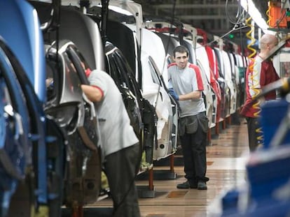 Cadena de montaje de Seat en Martorell. 