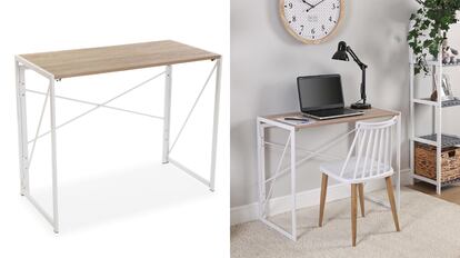 Se trata de una mesa escandinava de escritorio de bella factura con un toque contemporáneo inherente.