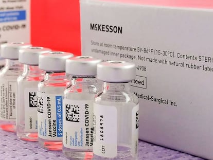 Viales de la vacuna de la filial farmacéutica de Johnson & Johnson, que llegan a España la semana que viene.