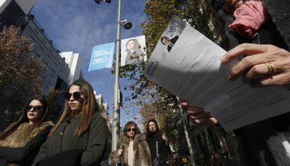 Propaganda electoral en las calles de Madrid durante la campaña de las elecciones legislativas del 20-D.
