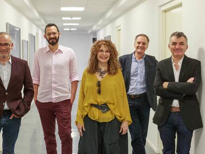 Los finalistas del Premio de la Bienal de Novela Mario Vargas Llosa. 